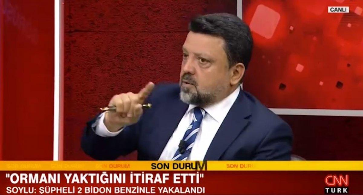 Canlı yayında Marmaris'teki yangını çıkaran kişiye sert tepki