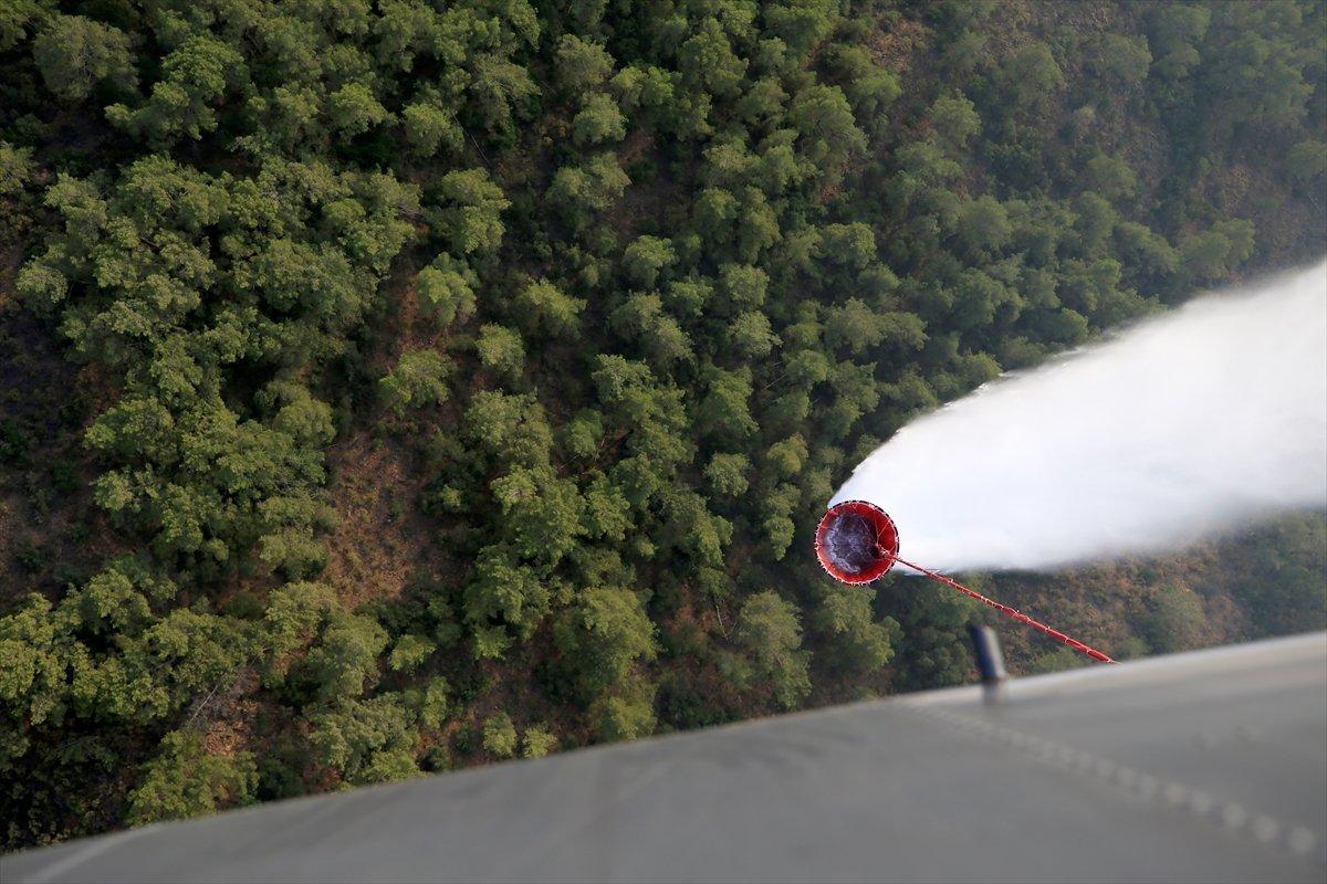 Marmaris'teki yangına Mi26'nın müdahale anları