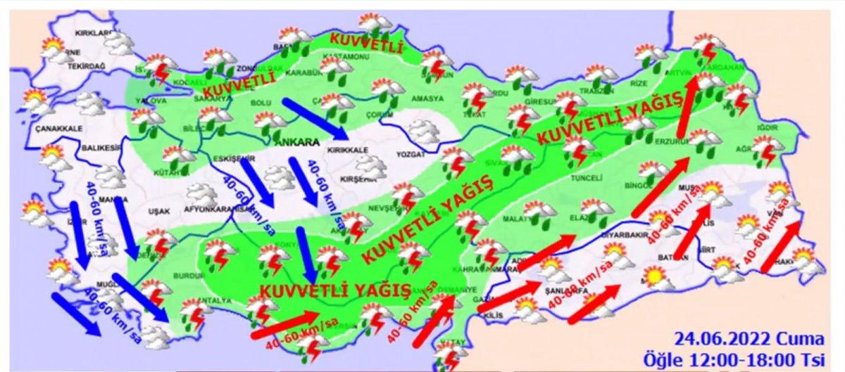 Meteoroloji’den sağanak yağış uyarısı