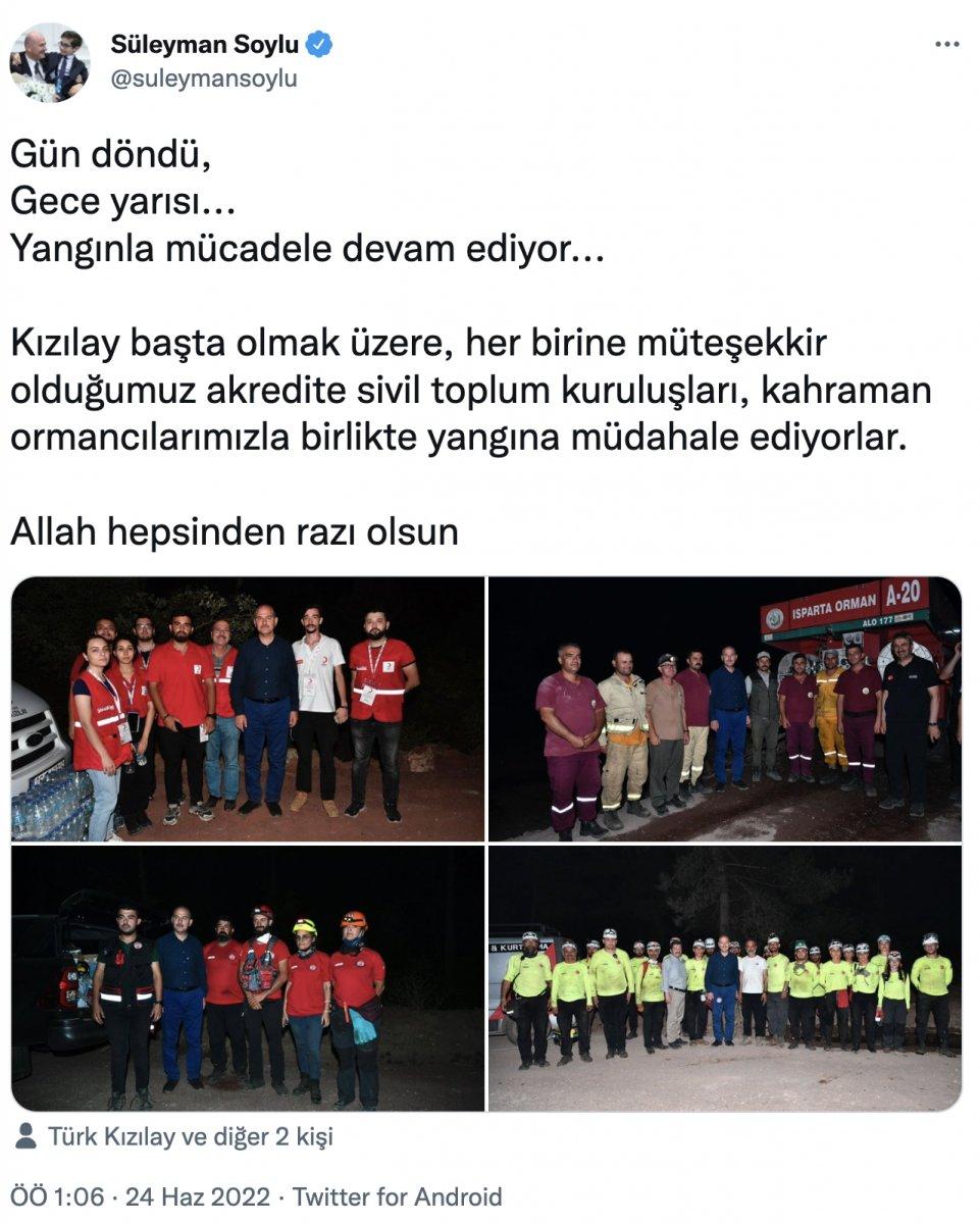 Bakan Soylu'dan Marmaris paylaşımı