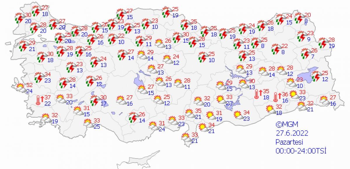 Meteoroloji’den sağanak yağış uyarısı