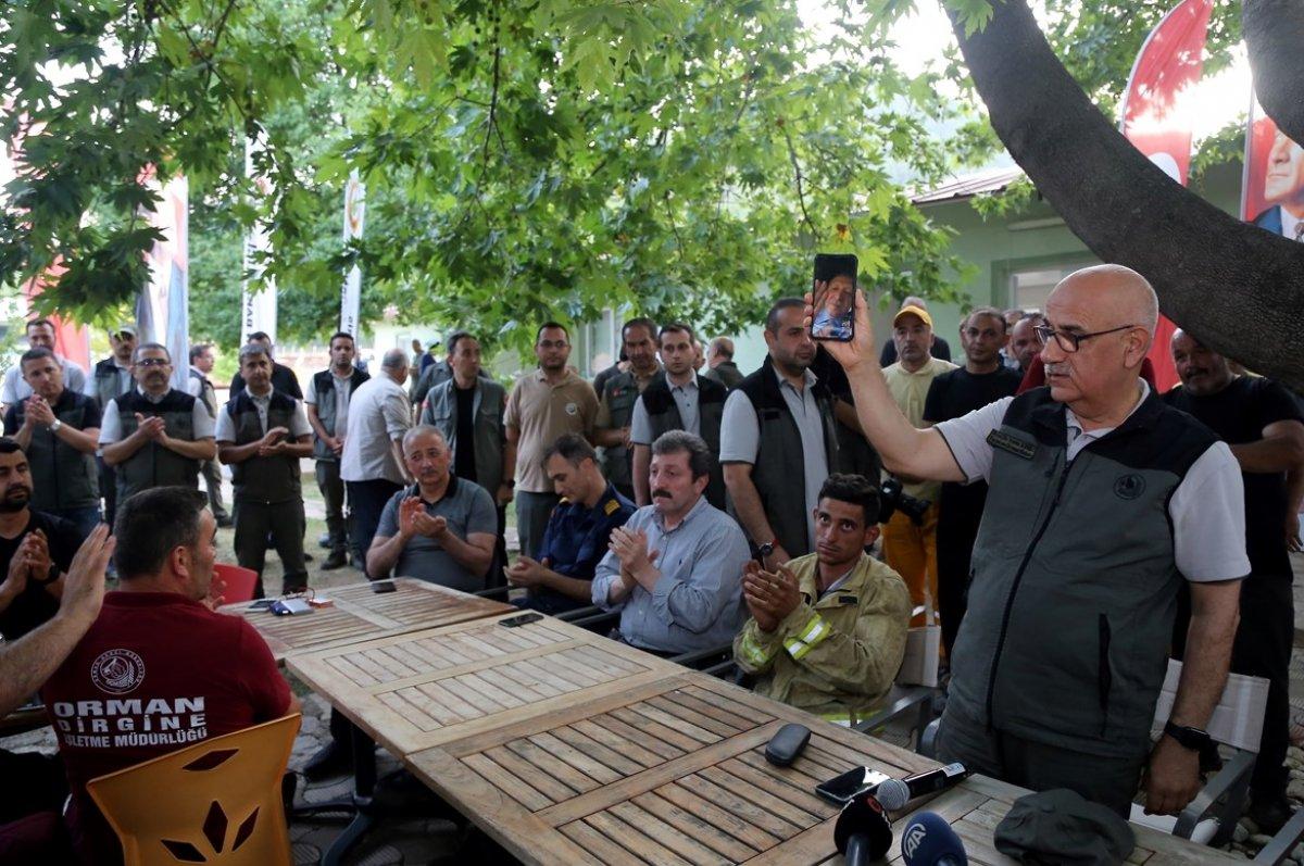 Cumhurbaşkanı Erdoğan'dan Marmaris'teki yangında görev yapan ekiplere teşekkür