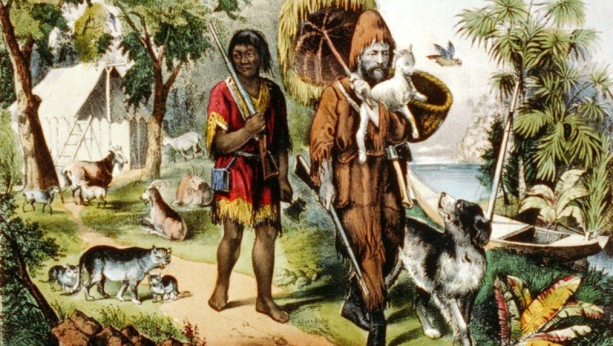 Issız bir adaya düşen genç Robinson Crusoe’nun hayatta kalma mücadelesi