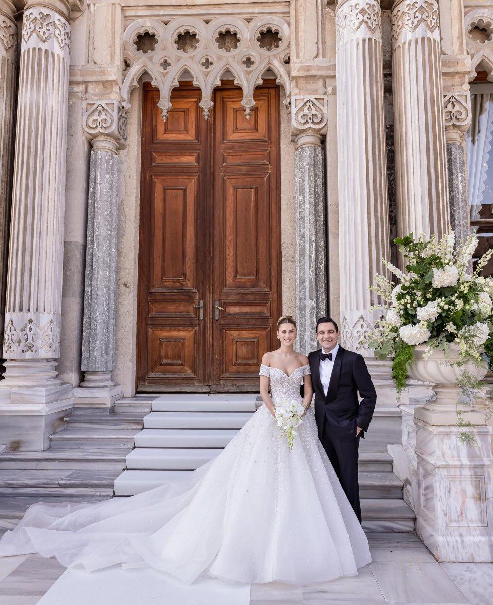 Nazlı Sabancı’nın gelinliği beğenildi