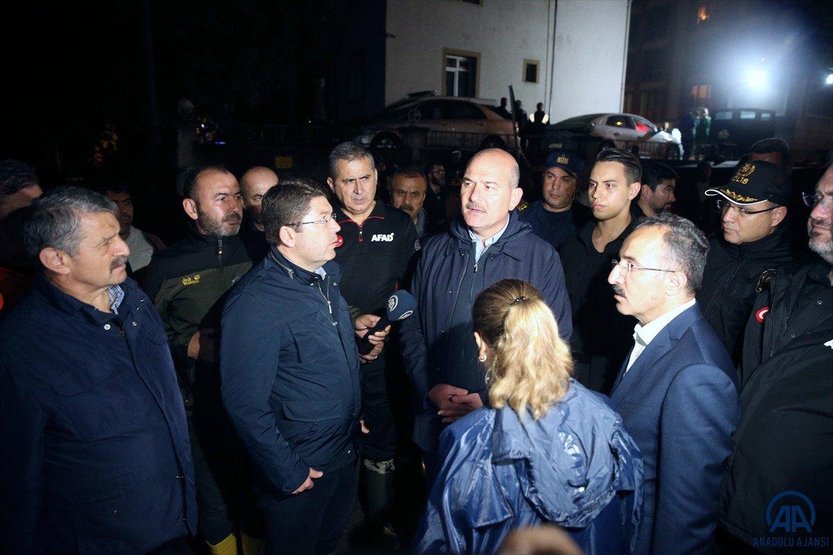 5 bakan, Batı Karadeniz'deki sel bölgesinde