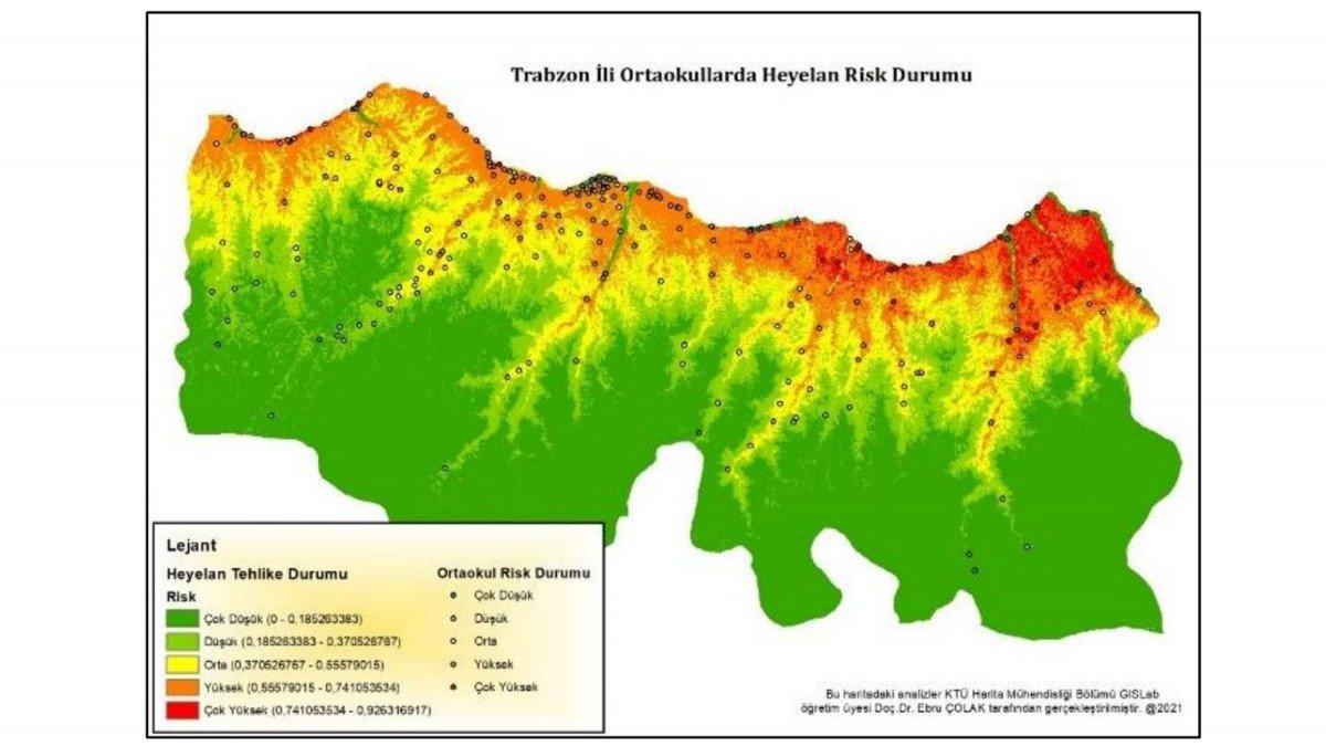 Trabzon'da heyelan tehlikesi: 168 okul, 193 cami çok riskli alanda