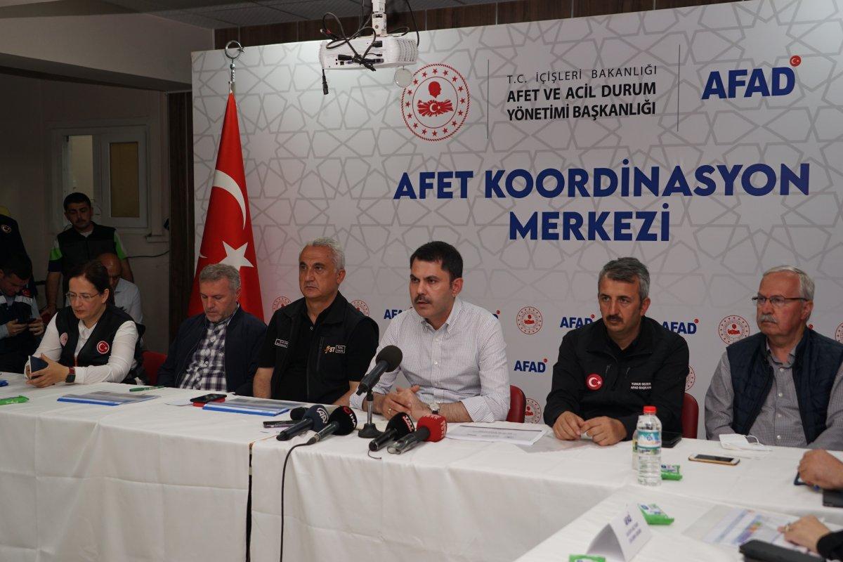 Bakan Kurum: Büyük bir felaketin önüne geçtik