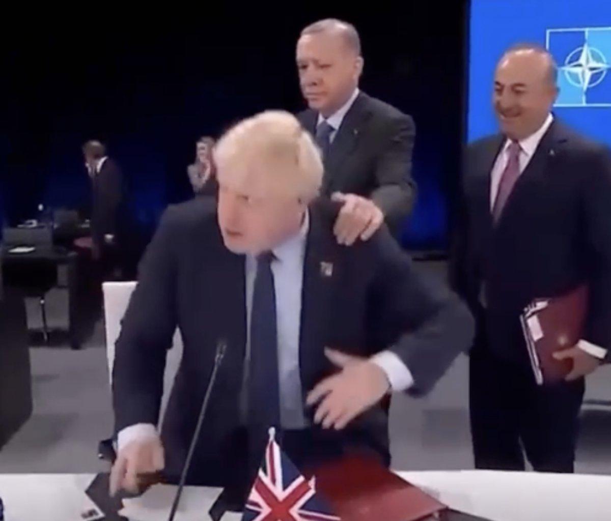 Cumhurbaşkanı Erdoğan ile Boris Johnson'ın eğlenceli anları