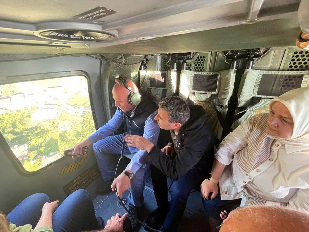 Süleyman Soylu, Düzce'deki sel bölgesine gitti