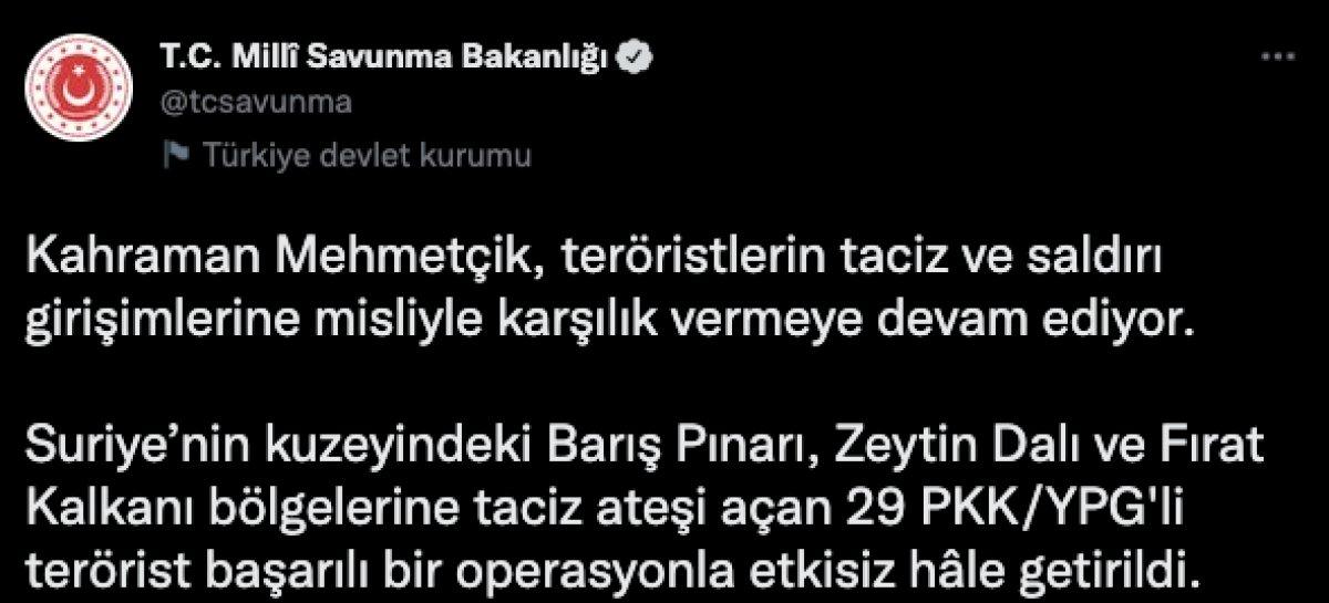 Türk askerinden PKK'ya ağır darbe: 29 terörist öldürüldü