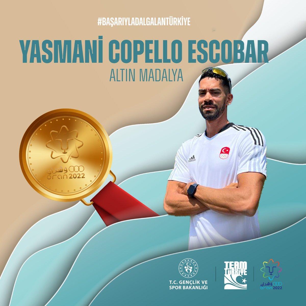 Yasmani Copello Escobar, 400m engelli yarışında oyunlar rekoru kırdı