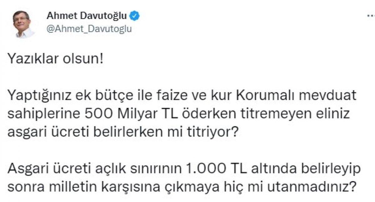 Muhalefetten asgari ücrete yapılan zamma tepki