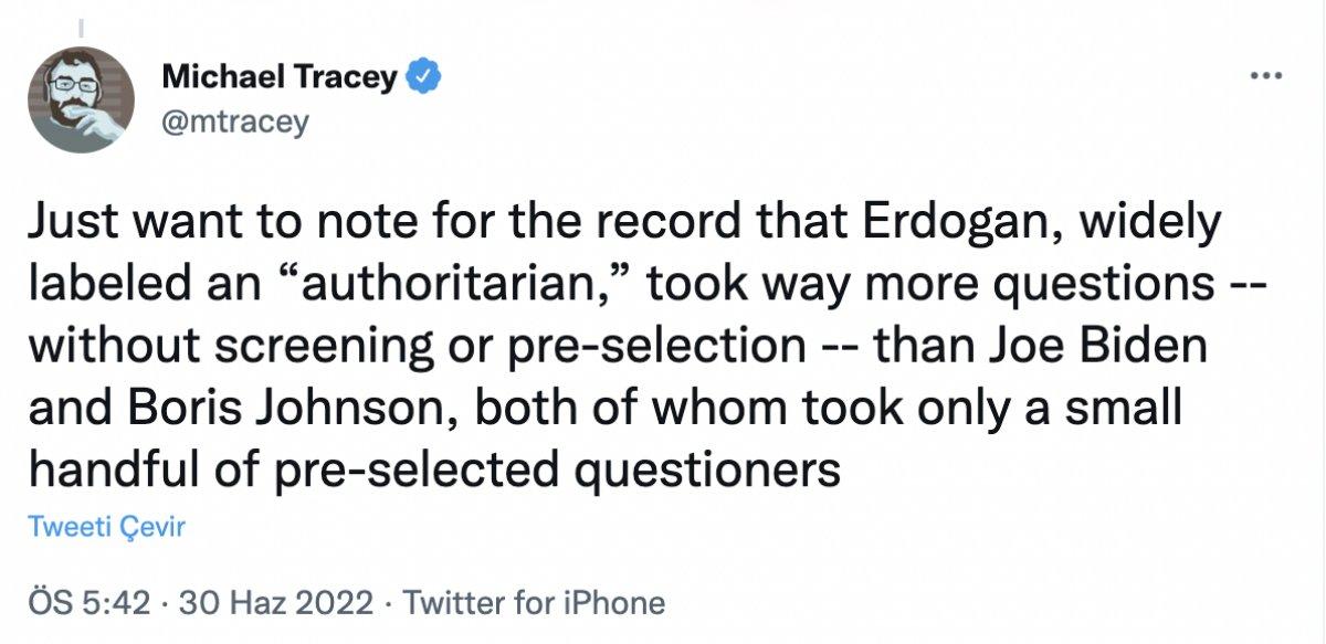 ABD'li gazetecinin NATO Zirvesi'nde Cumhurbaşkanı Erdoğan şaşkınlığı