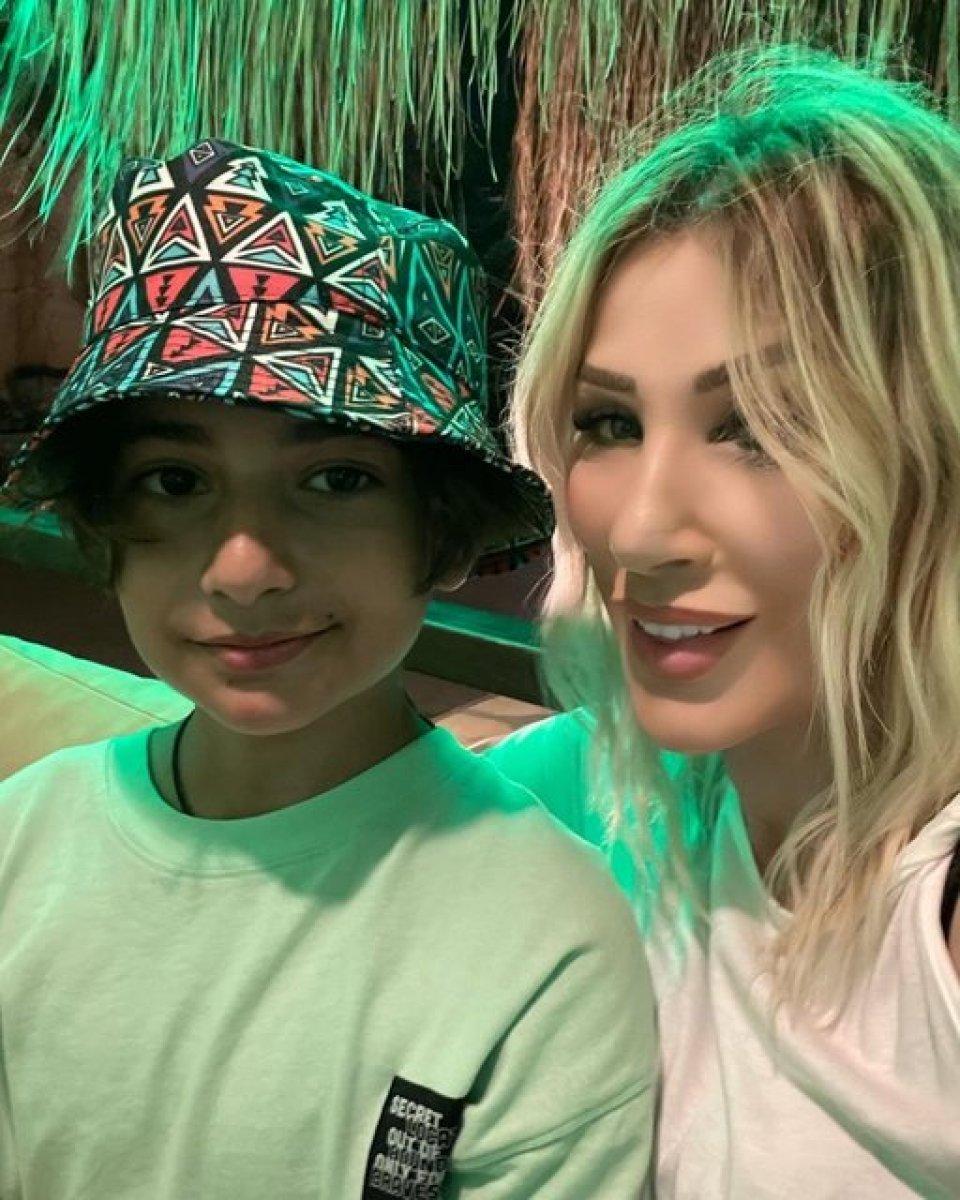 Seda Sayan, eşi Çağlar Ökten'in oğluyla buluştu