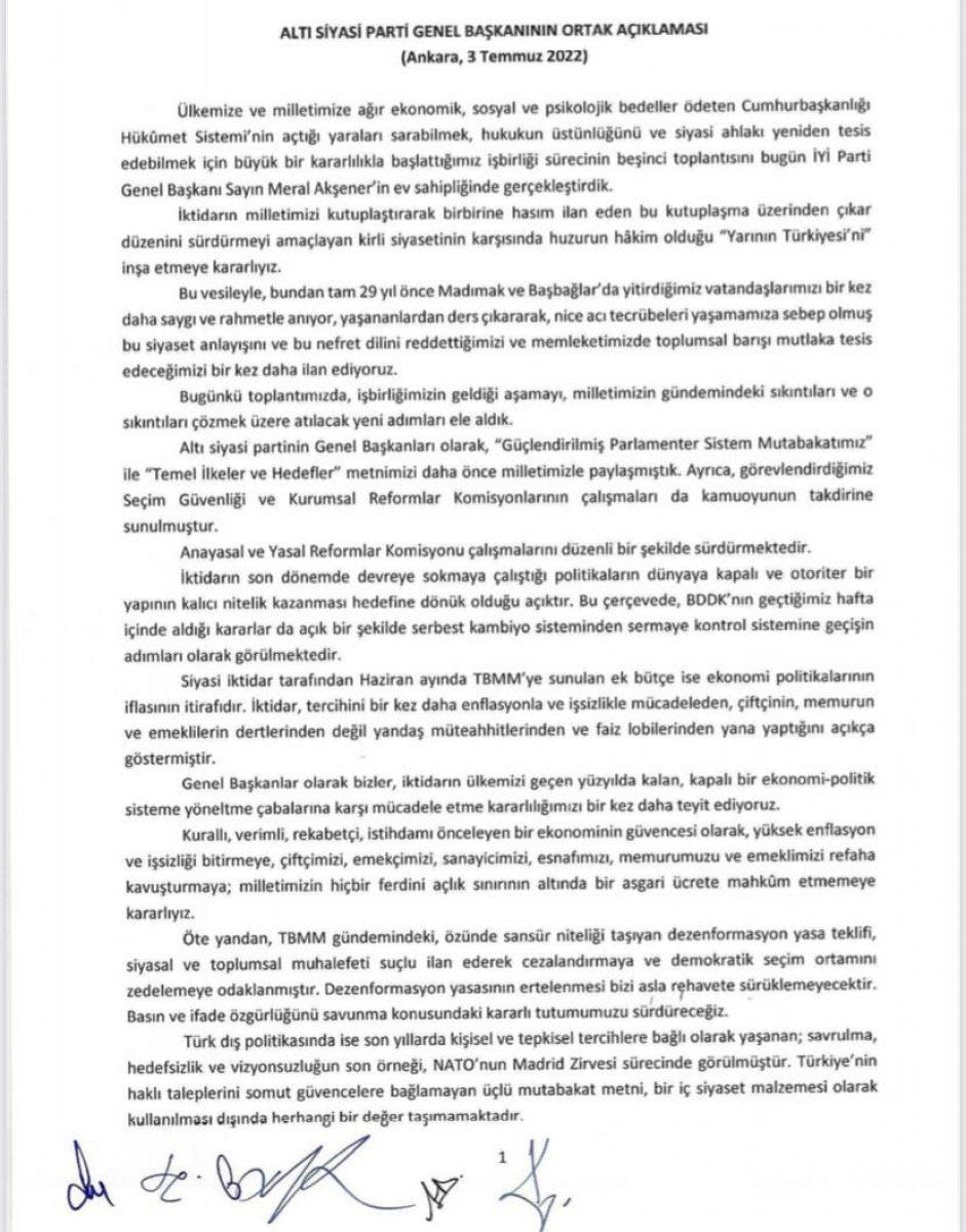 6'lı masada 5. toplantı günü