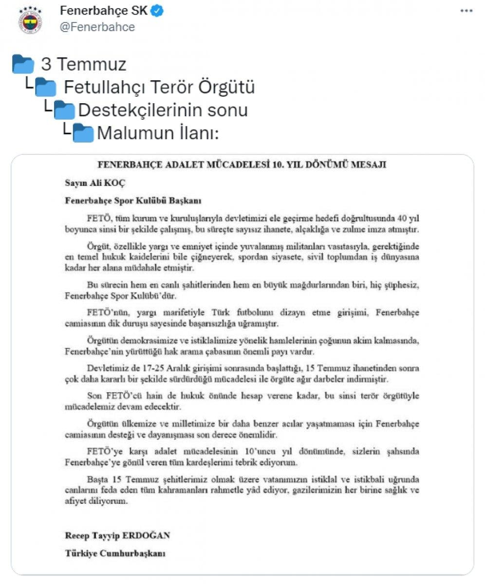 Fenerbahçe ve Trabzonspor'dan 3 Temmuz paylaşımları