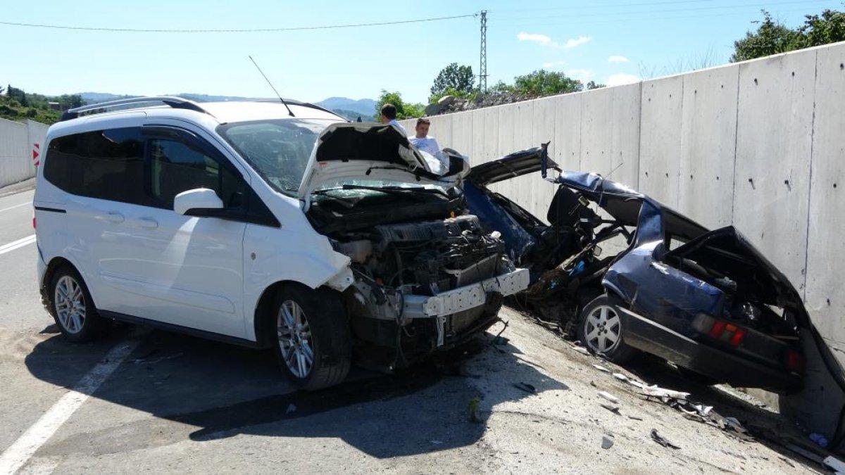 Ordu’da 3 araçlı zincirleme trafik kazası: 9 yaralı