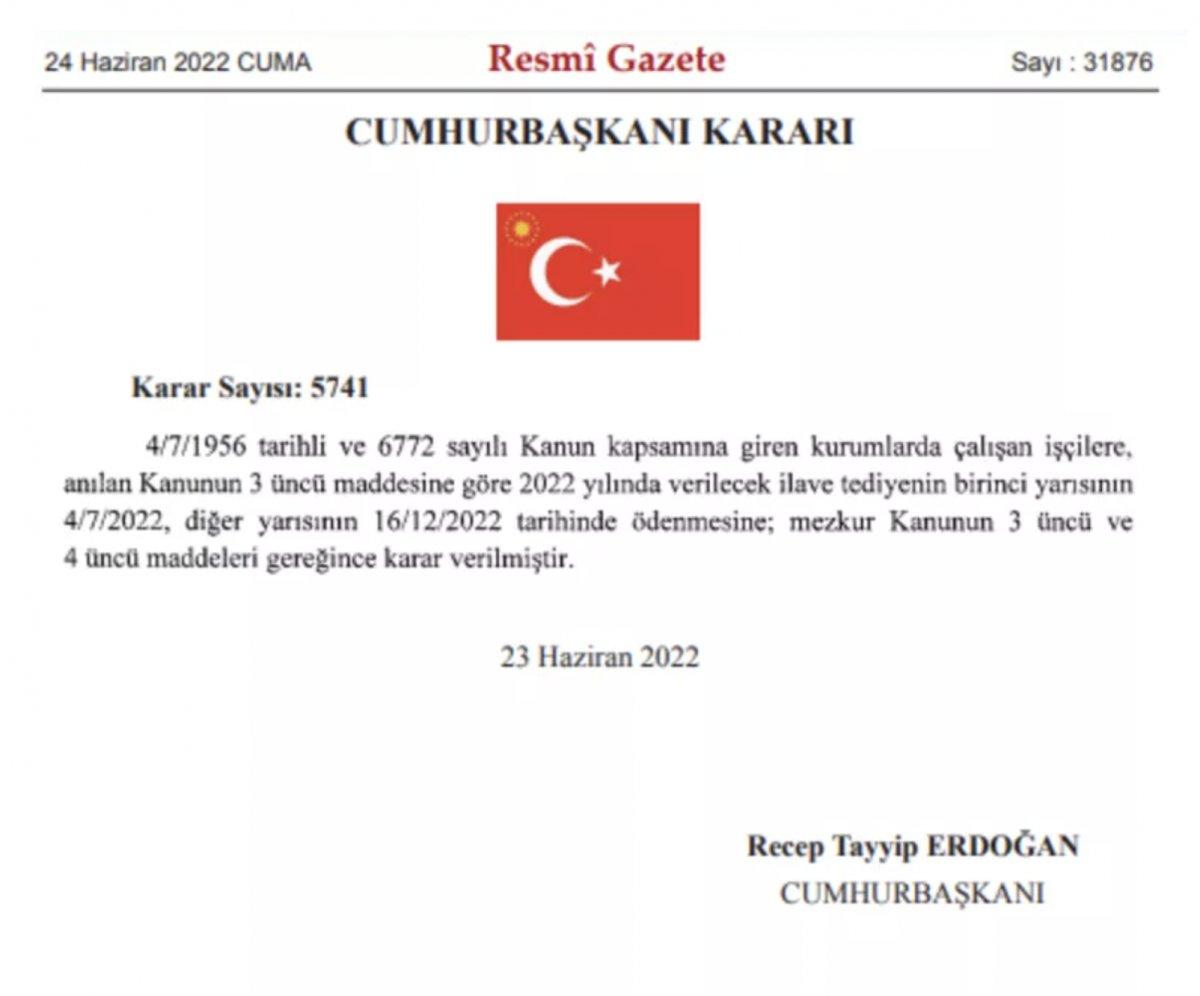 2022 ilave tediyeler yattı mı? Ne zaman yatacak?