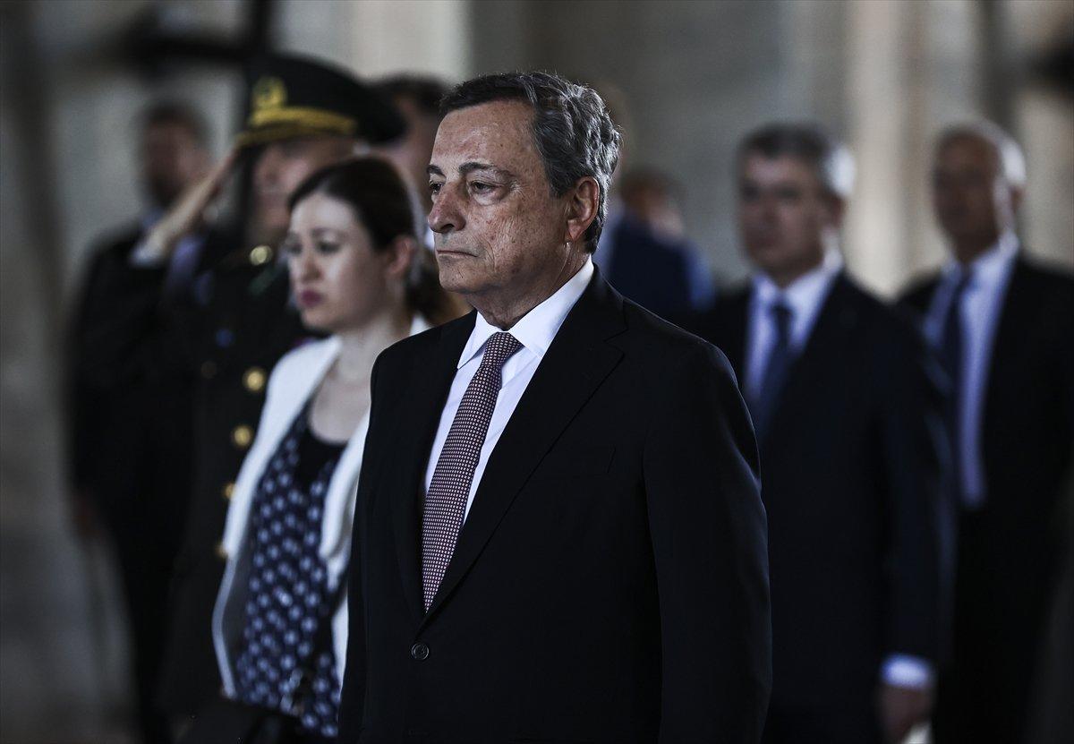 Cumhurbaşkanı Erdoğan, İtalya Başbakanı Draghi'yi karşıladı