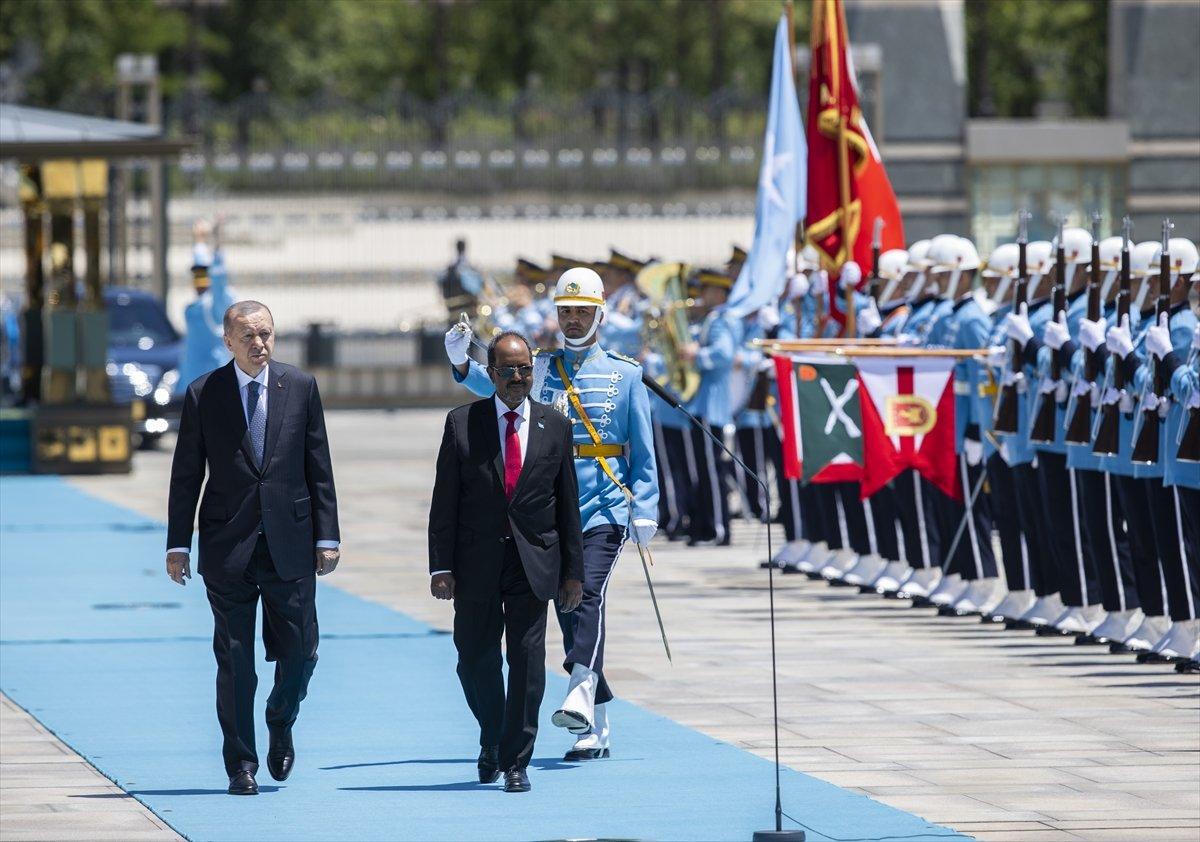 Cumhurbaşkanı Erdoğan, Somalili mevkidaşı Mahmud'u ağırladı