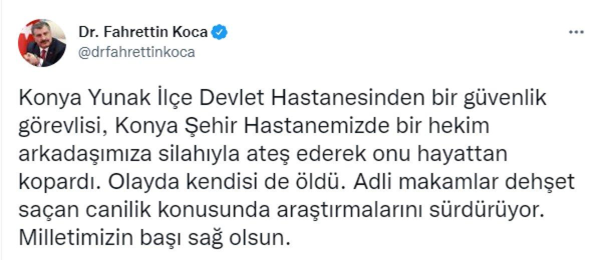 Konya’da, hastanede silahlı saldırıya uğrayan doktor yaşamını yitirdi