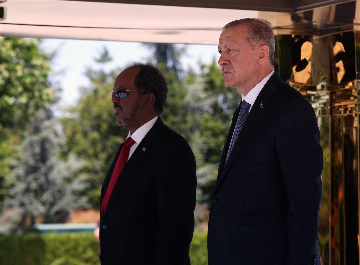 Cumhurbaşkanı Erdoğan, Somalili mevkidaşı Mahmud'u ağırladı