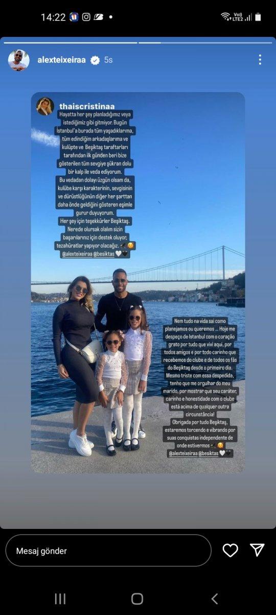 Teixeira’nın eşinden duygusal paylaşım