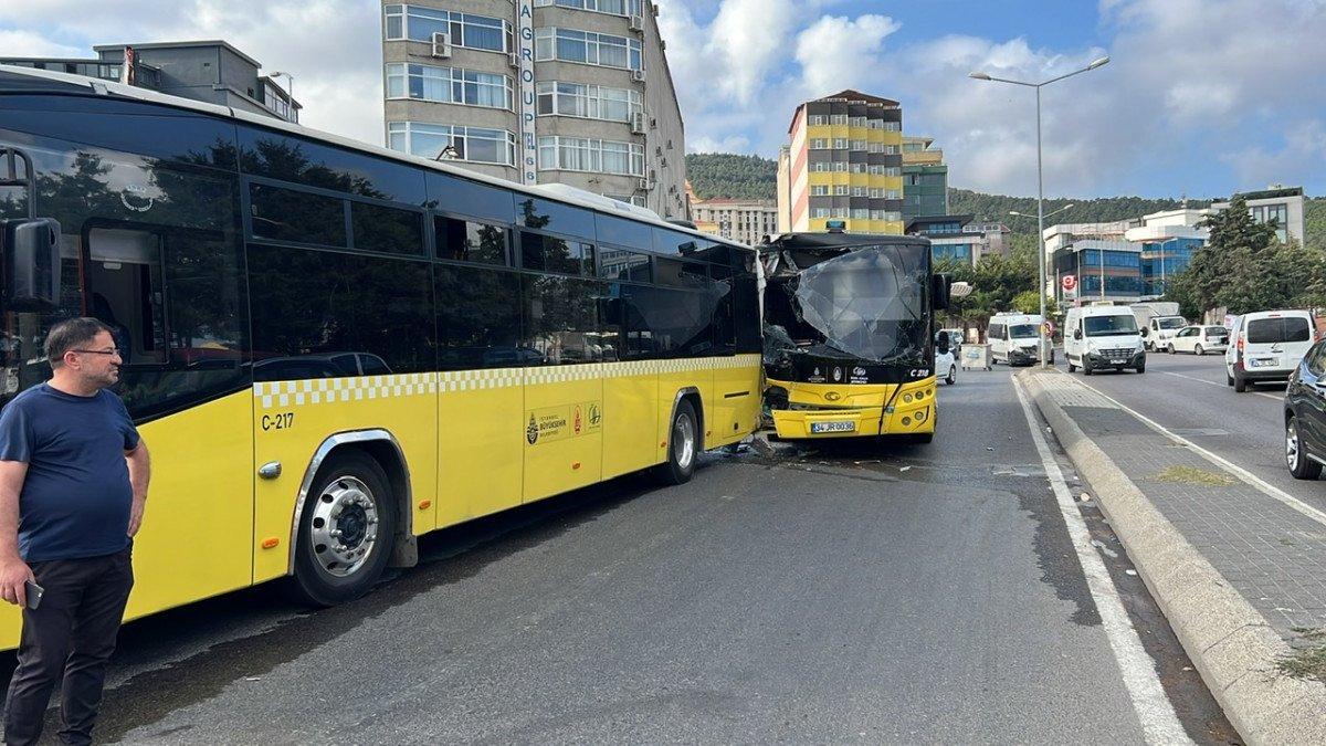 Ataşehir'de, İETT otobüsleri kaza yaptı