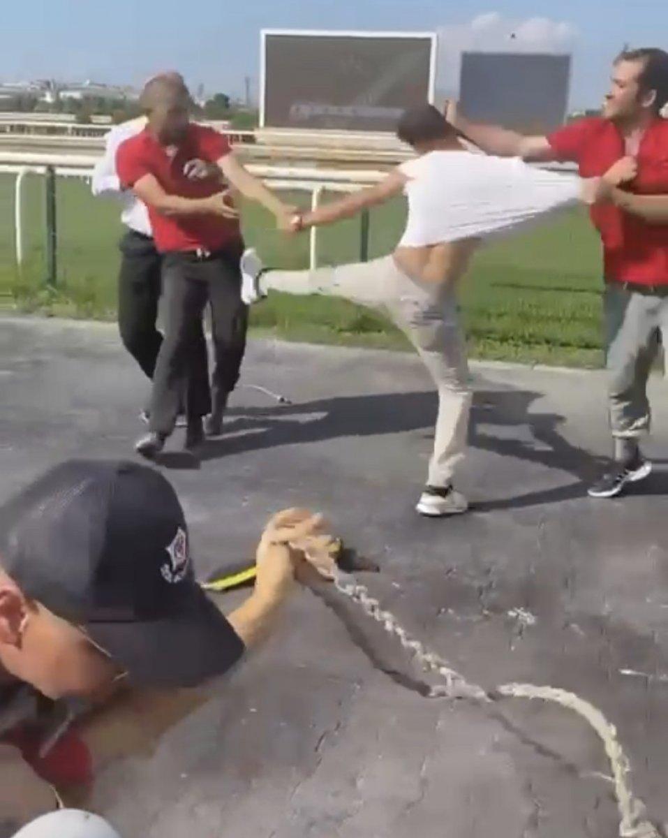 Bursa'daki hipodromda seyis kavgası