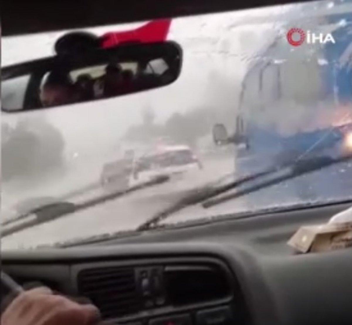 Ankara'da dolu yağışı