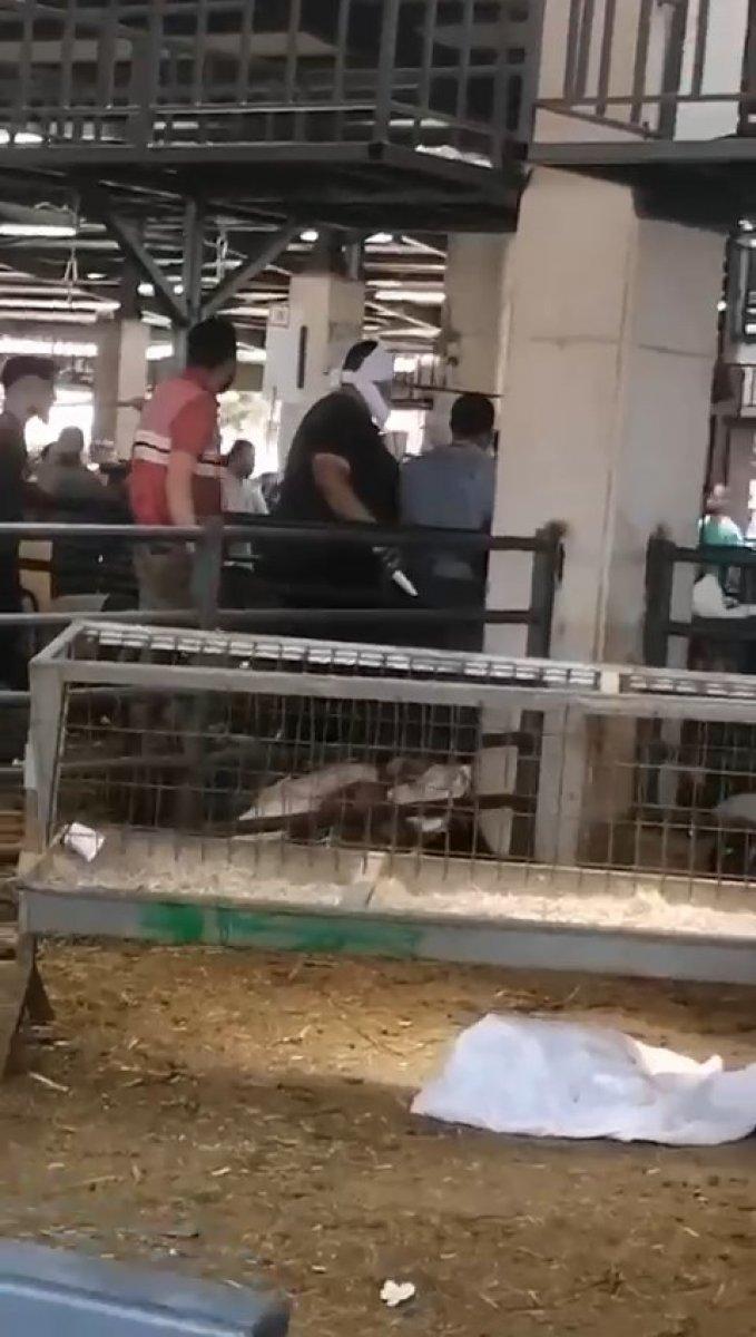 Bursa'da satırlı bıçaklı kavga kamerada