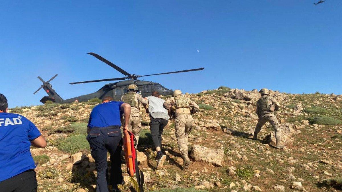 Tunceli'de yaylada mide kanaması geçirdi: Jandarmanın helikopteriyle hastaneye götürüldü