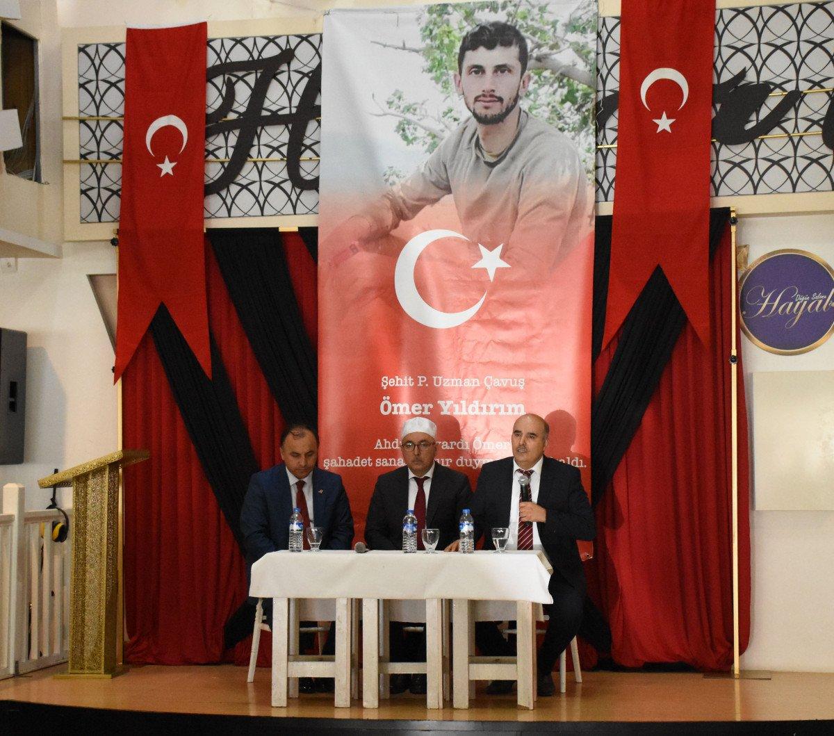 Şehit Ömer Yıldırım’ın düğün için kiraladığı salonda mevlidi okutuldu