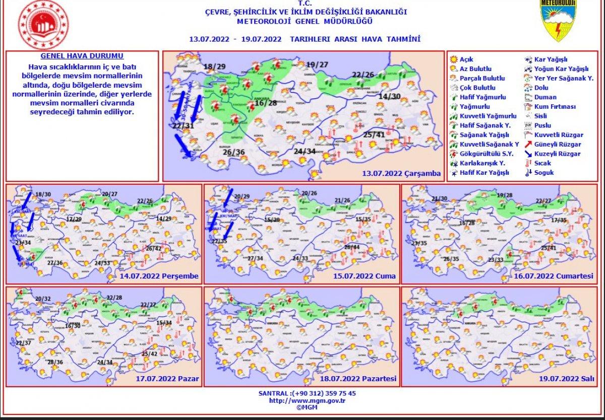 Meteoroloji'den birçok il için sağanak yağış uyarısı