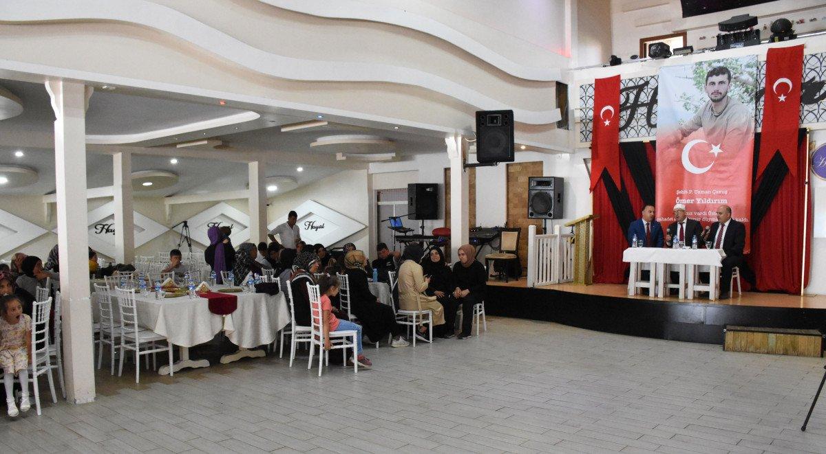 Şehit Ömer Yıldırım’ın düğün için kiraladığı salonda mevlidi okutuldu