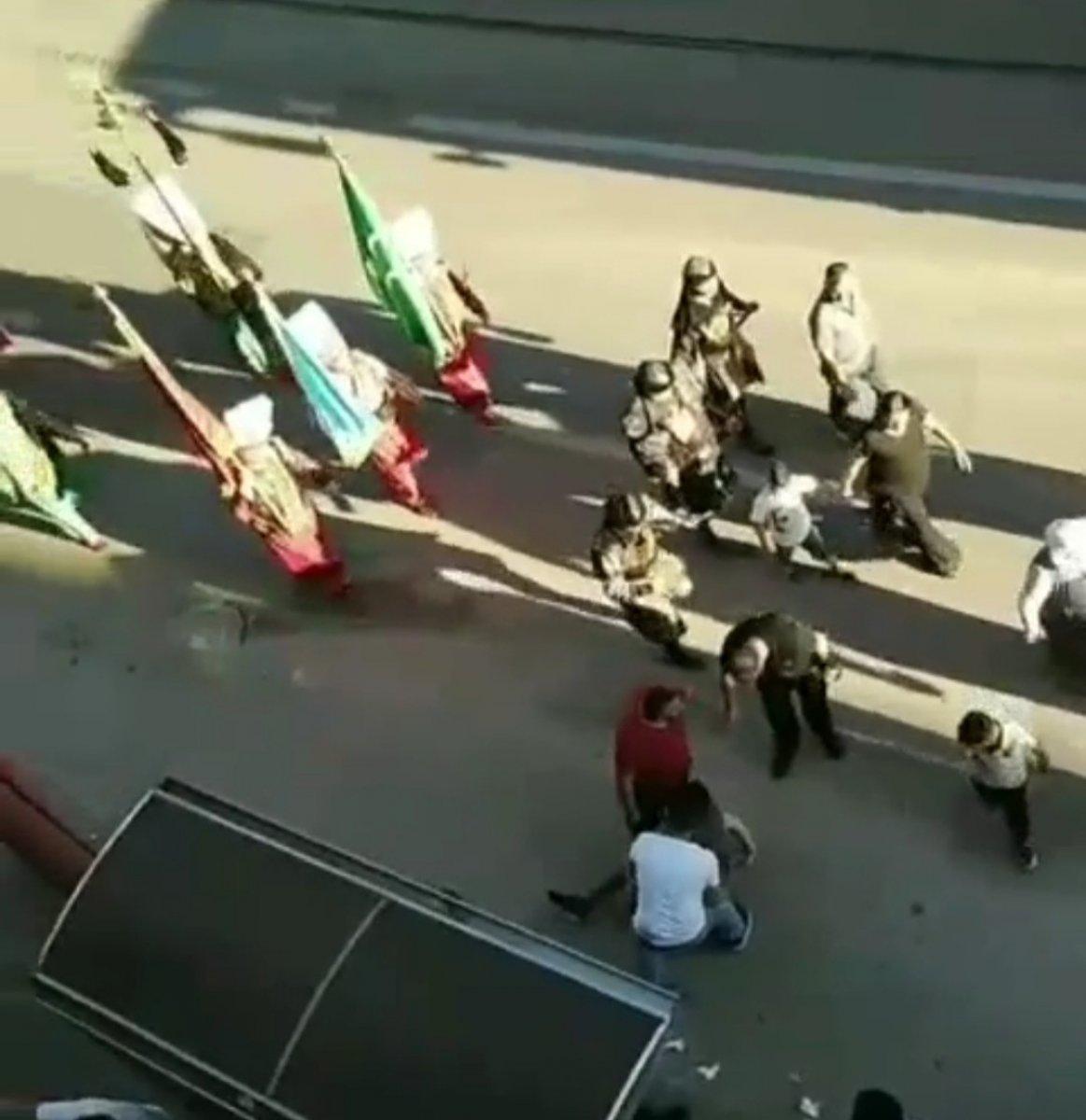 Bursa'da mehter eşliğinde kavga kamerada