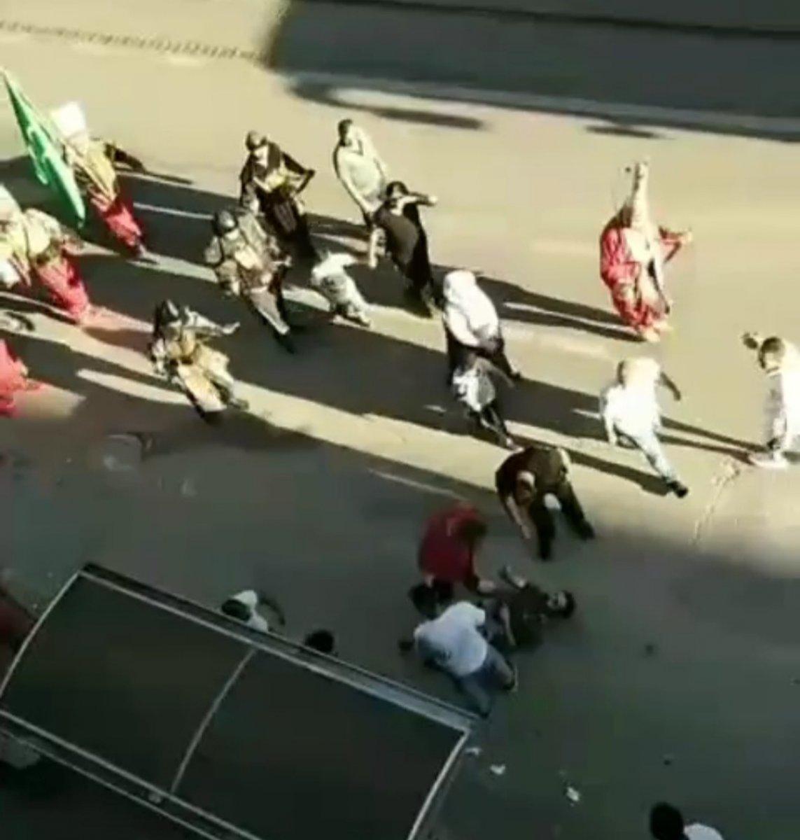 Bursa'da mehter eşliğinde kavga kamerada