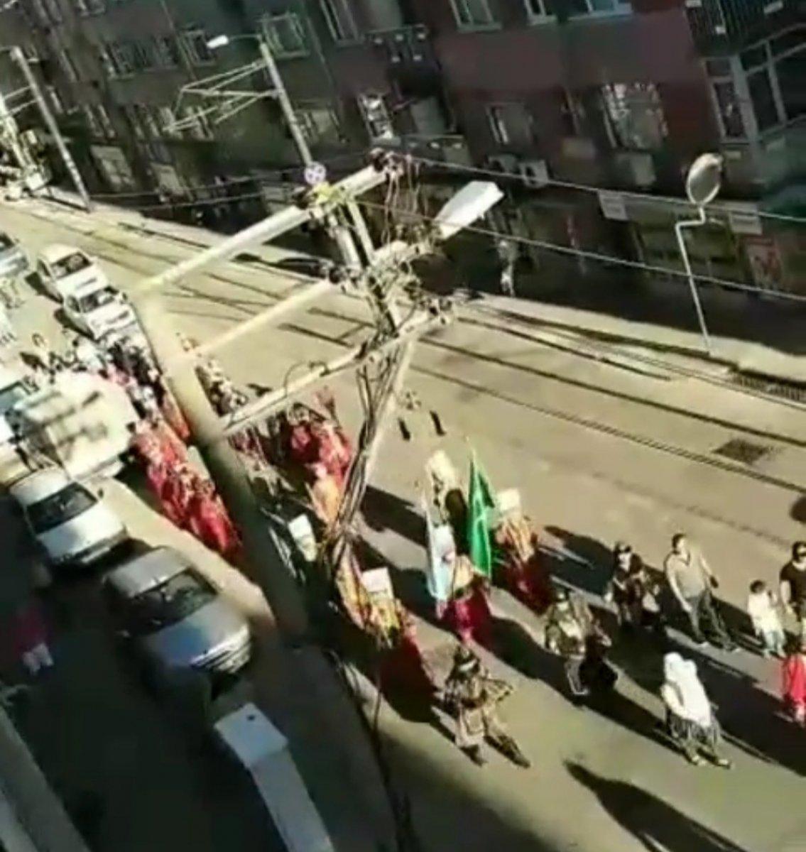 Bursa'da mehter eşliğinde kavga kamerada