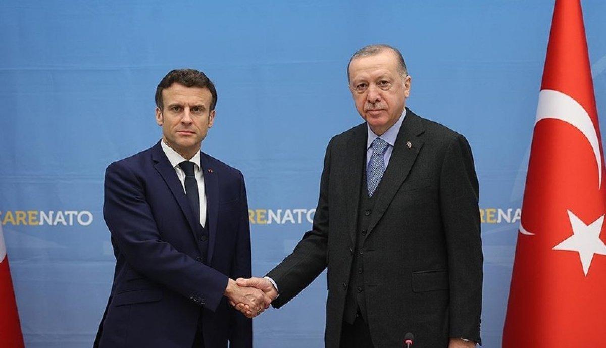 Cumhurbaşkanı Erdoğan, Fransa Cumhurbaşkanı Macron ile görüştü