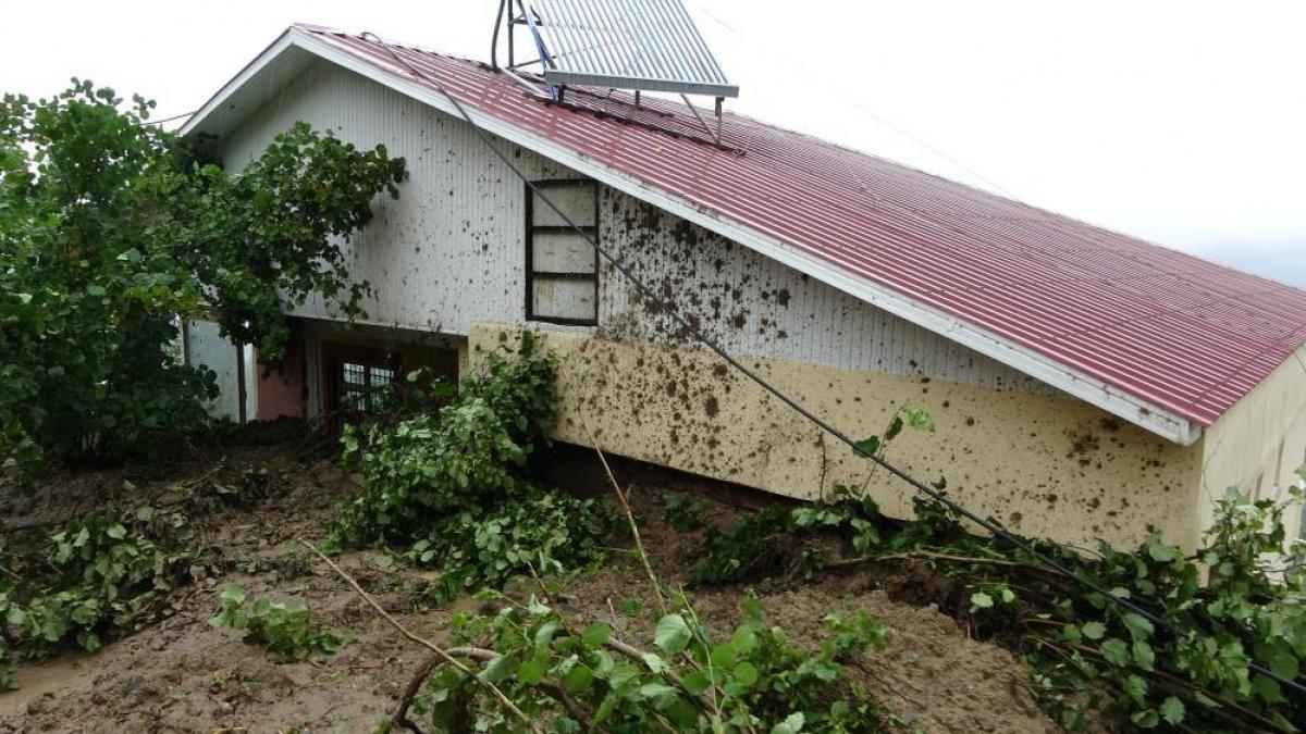 Ordu'da heyelan: 4 ev hasar gördü