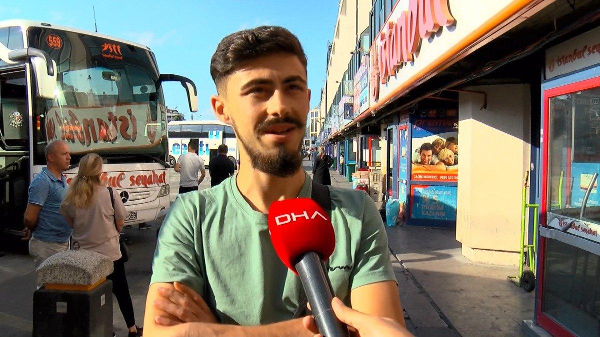 İstanbul'da otogarda dönüş hareketliliği