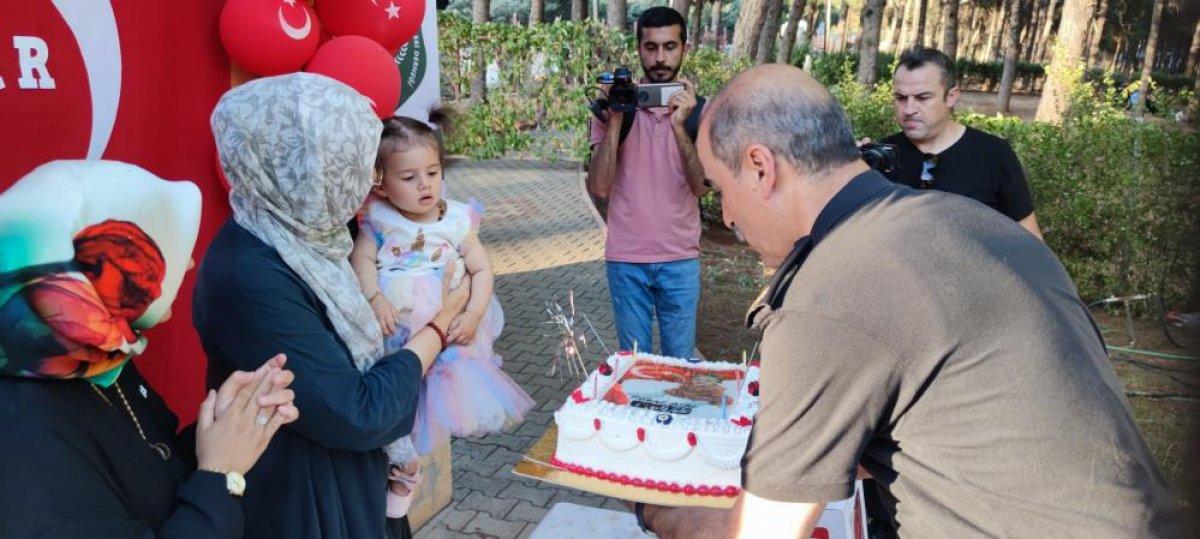 Şehit kızının doğum günü unutulmadı
