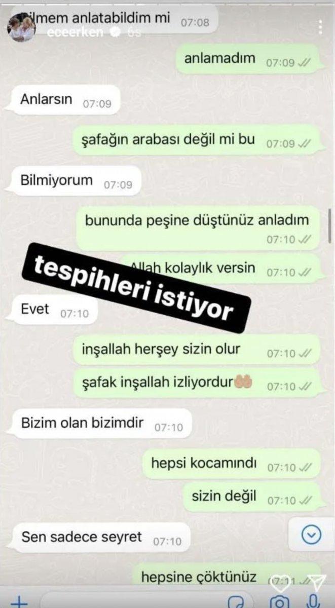 Ece Erken, öldürülen eşinin kardeşi tarafından tehdit edildiğini açıkladı