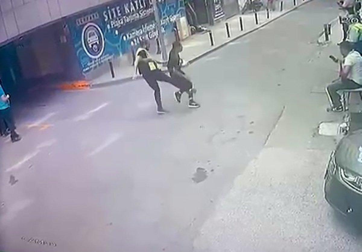 Şişli'de kaçan hırsızı tekme atarak yakaladı