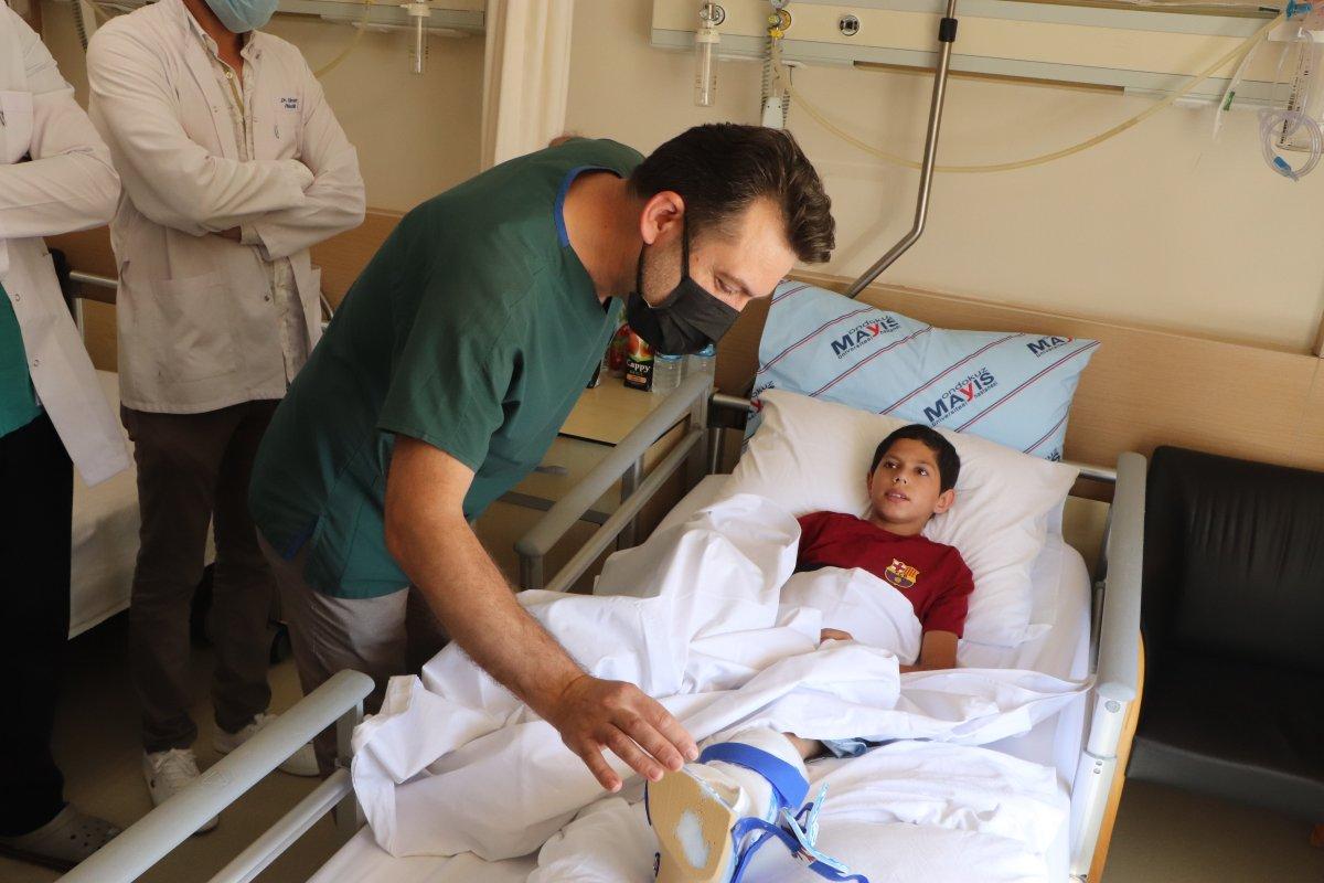 Samsun'da ayağını makineye kaptıran 10 yaşındaki çocuk tedavi edildi