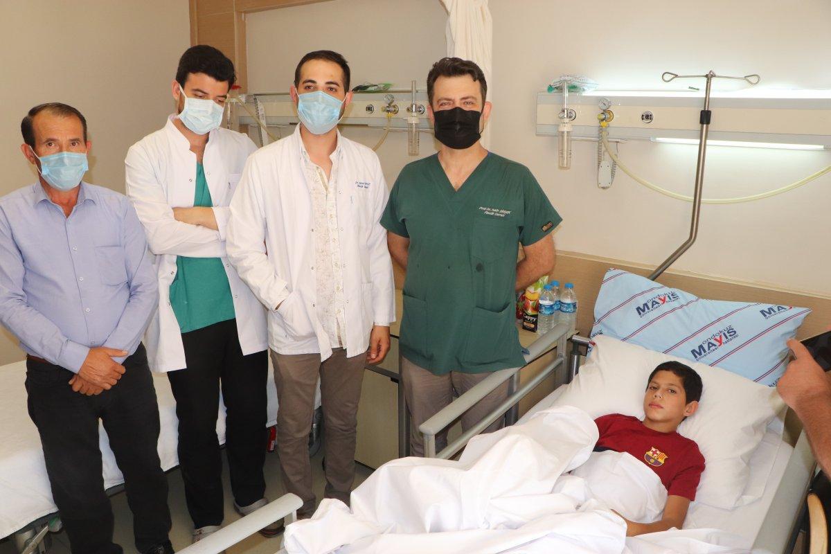 Samsun'da ayağını makineye kaptıran 10 yaşındaki çocuk tedavi edildi