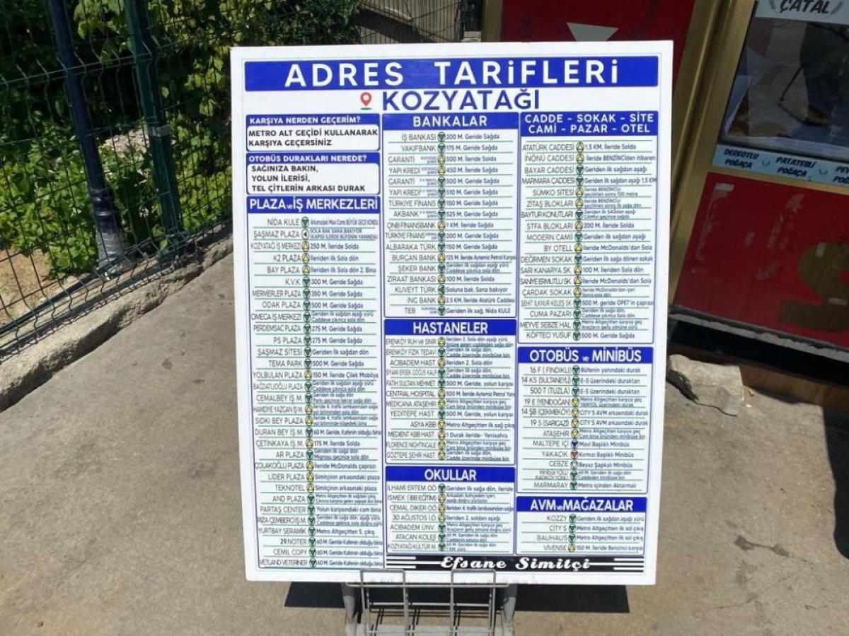 Kadıköy’de simitçiden adres sorularına tabelalı cevap