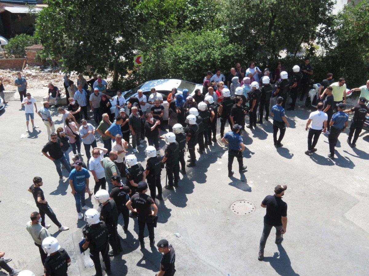 Beykoz’da yıkım ekibi ile mahalleli arasında arbede