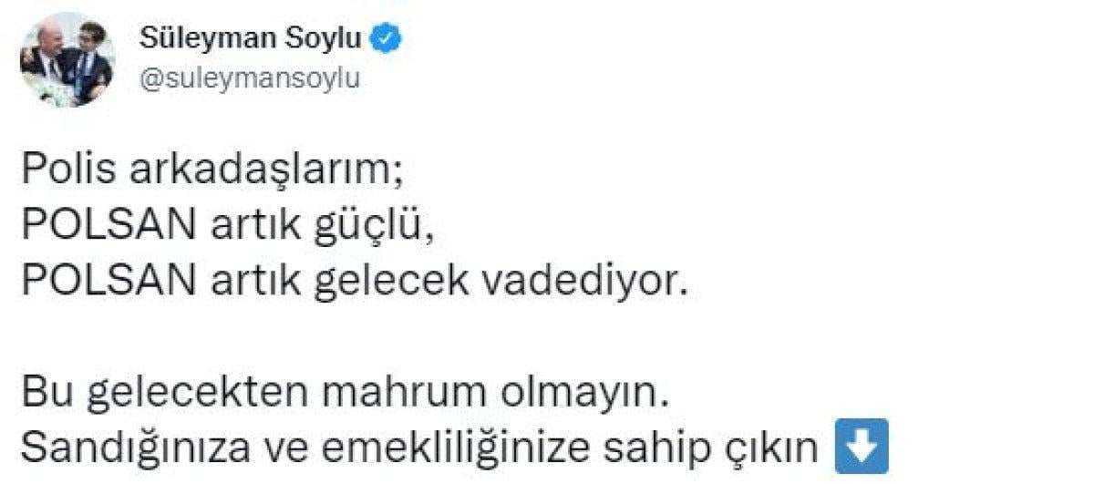 Süleyman Soylu, POLSAN'dan emeklilikle ilgili ikramiyeyi açıkladı