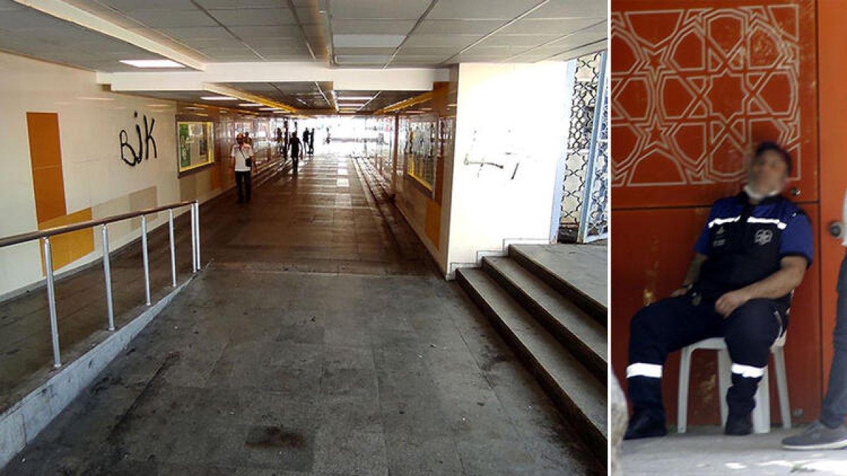 Karaköy'deki alt geçitte dehşet: Tuvalet görevlisini tinerle yaktı